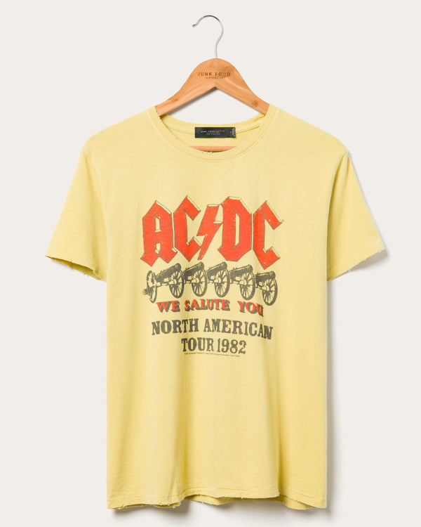 junk food clothing Women's AC/DC North American Tour 1982 Vintage Tee Dusty Citron