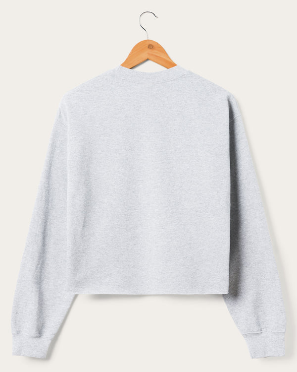 Junk Food Clothing Women's Barbie Cropped Flea Market Fleece Heather Grey