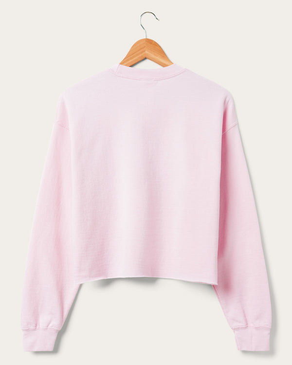 Junk Food Clothing Women's Barbie Cropped Flea Market Fleece Light Pink