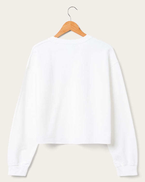 Junk Food Clothing Women's Barbie Cropped Flea Market Fleece White