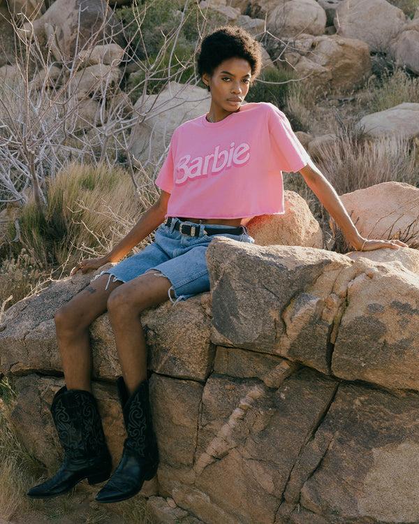 Junk Food Clothing Women's Barbie Flea Market Crop Tee Azaelia