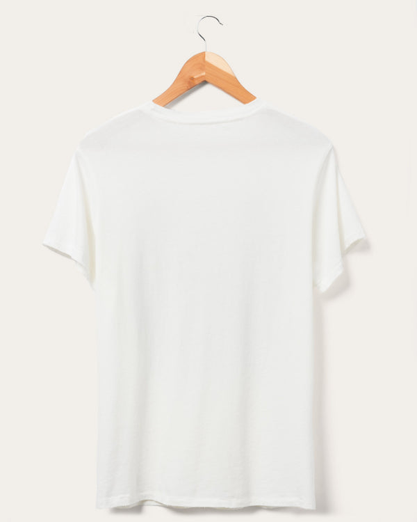 Junk Food Clothing Women's Beatles Blue Vintage Destroy Tee Vintage White