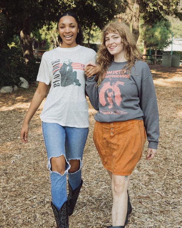 Junk Food Clothing Women's Blondie Call Me Vintage Tissue Tee Vintage White