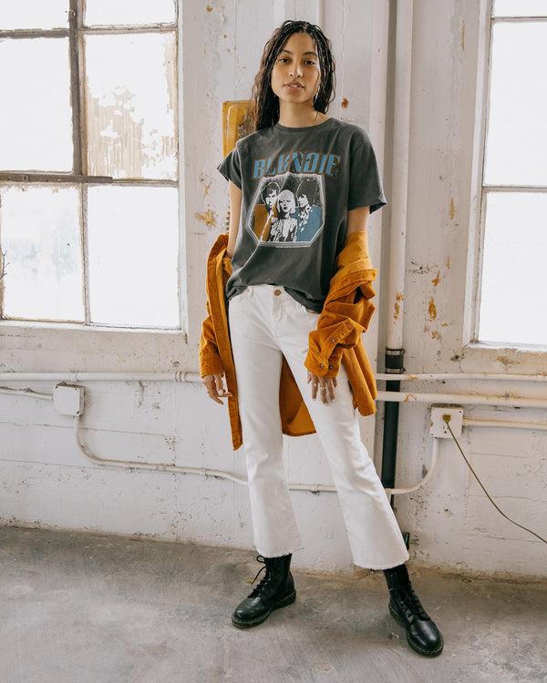 Junk Food Clothing Women's Blondie Glitter Vintage Tee VINTAGE BLACK