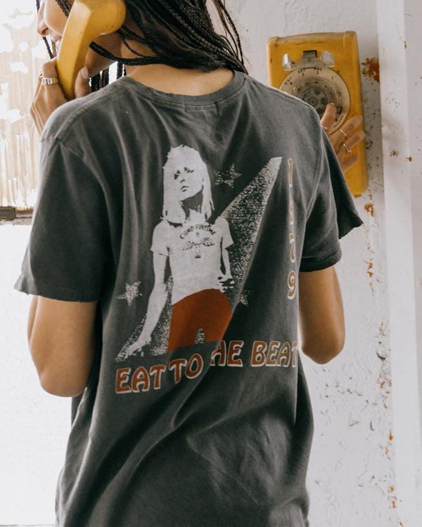 Junk Food Clothing Women's Blondie Glitter Vintage Tee VINTAGE BLACK