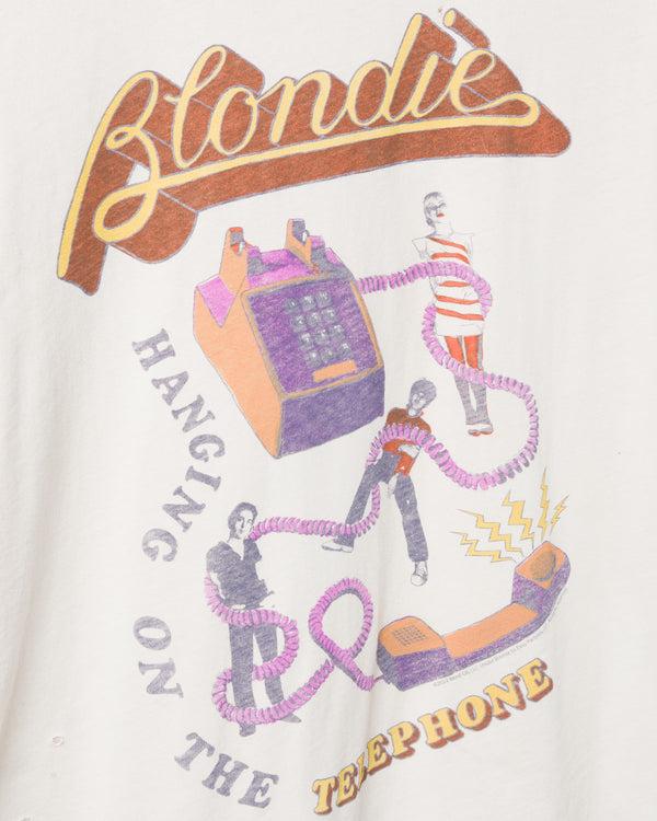 Junk Food Clothing Women's Blondie Hanging On The Telephone Vintage Destroy Tee Birch