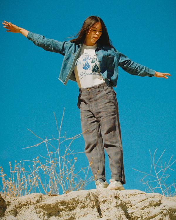 Junk Food Clothing Women's Blondie Indigo Original Tee Vintage White