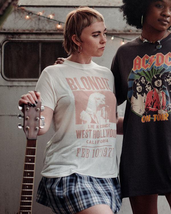 Junk Food Clothing Women's Blondie West Hollywood Vintage Tissue Tee Vintage White