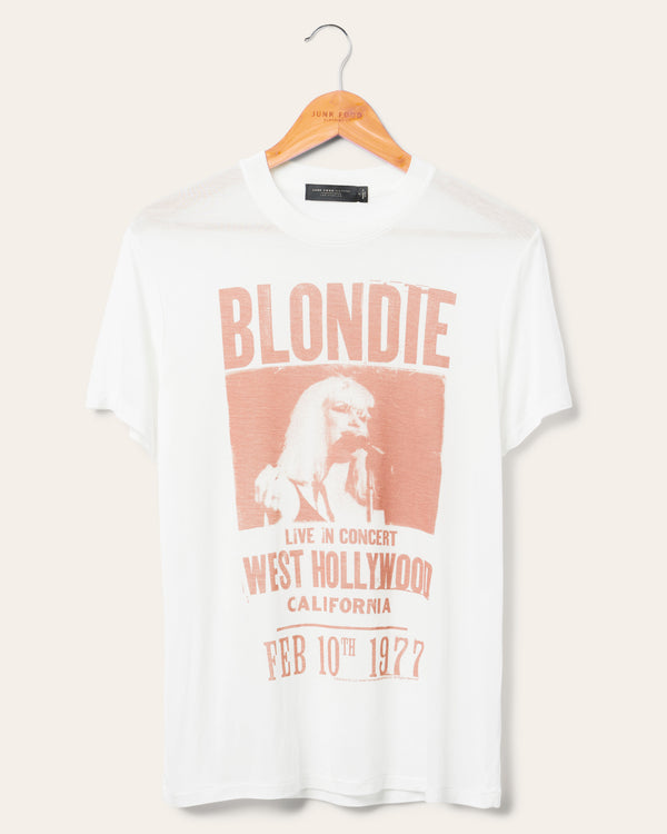 junk food clothing Women's Blondie West Hollywood Vintage Tissue Tee Vintage White