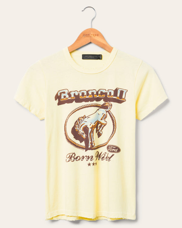 junk food clothing Women's Bronco 2 Born Wild Original Tee Sunlight junk food clothing Women's Bronco 2 Born Wild Original Tee Sunlight