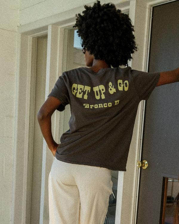 Junk Food Clothing Women's Bronco Get Up And Go Vintage Tee Vintage Black