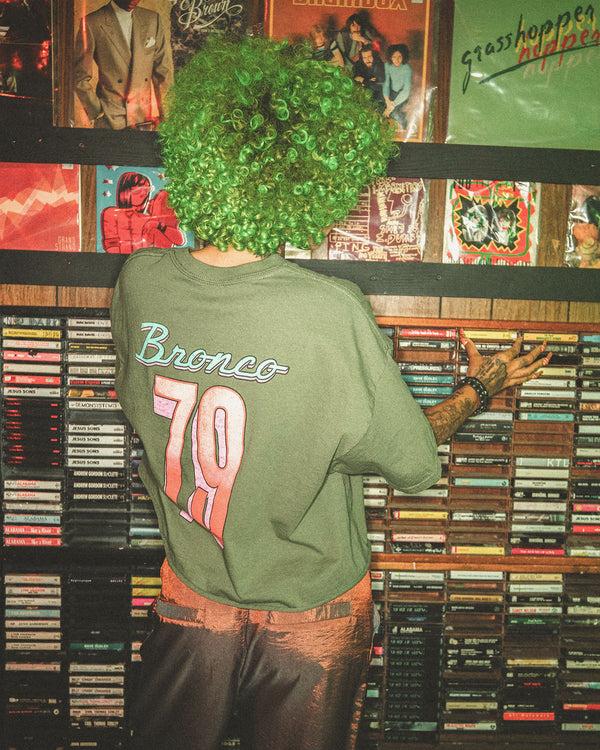 Junk Food Clothing Women's Bronco Off Road Ready Flea Market Crop Tee Military Green