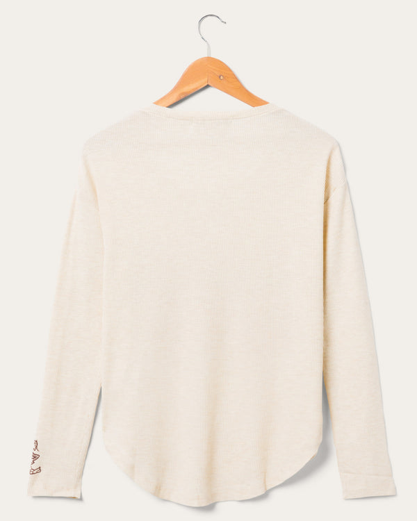 Junk Food Clothing Women's Browns Sunday Thermal OATMEAL