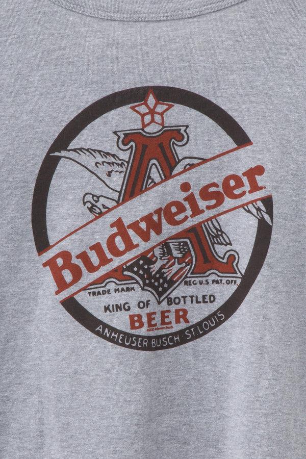 Junk Food Clothing Women's Budweiser Anheuser Busch Baby Tee Heather Grey