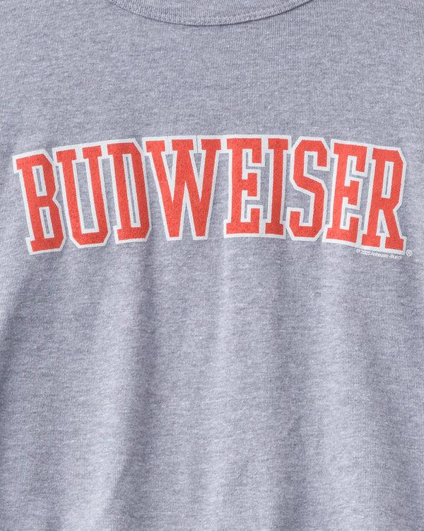 Junk Food Clothing Women's Budweiser Baby Tee Heather Grey