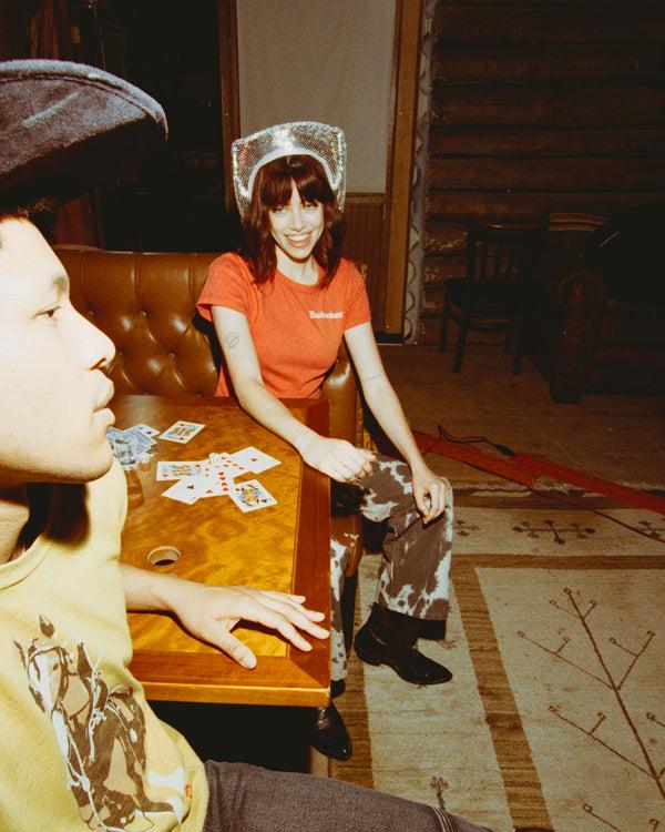 Junk Food Clothing Women's Budweiser Label Baby Tee Red