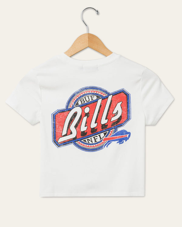 Junk Food Clothing Women's Buffalo Bills Cheers Baby Tee Vintage White