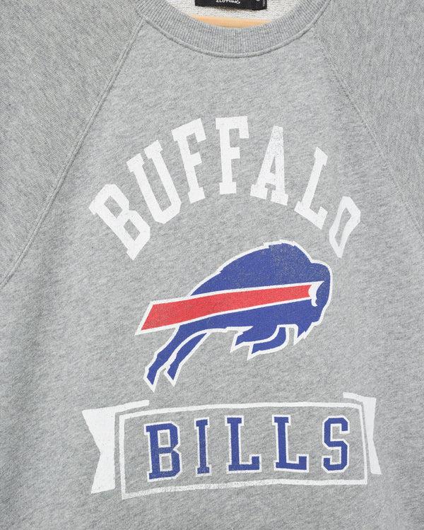 Junk Food Clothing Women's Buffalo Bills Raglan Fleece Tank Heather Grey