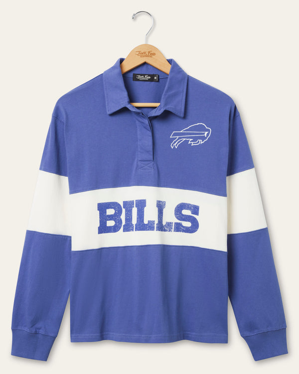 junk food clothing Women's Buffalo Bills Rugby Long Sleeve Liberty