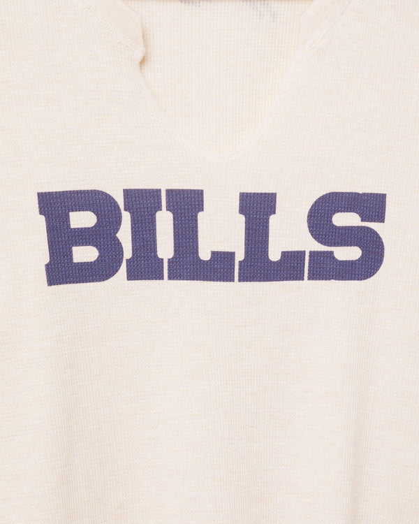 Junk Food Clothing Women's Buffalo Bills Sunday Crop Thermal Oatmeal