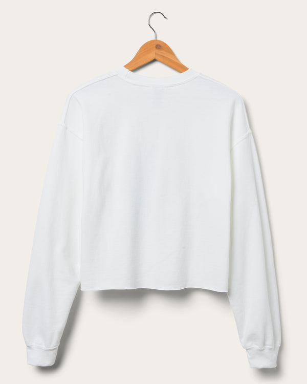 Junk Food Clothing Women's Busch Light Cropped Flea Market Fleece White