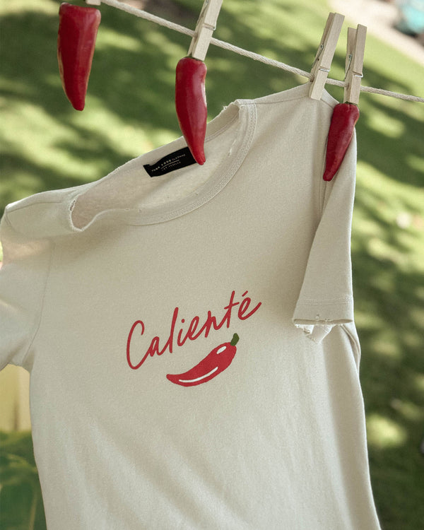 Junk Food Clothing Women's Caliente Pepper Super Slim Tee Birch