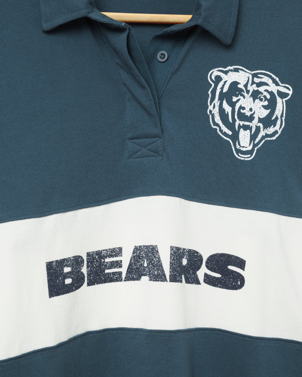 Junk Food Clothing Women's Chicago Bears Rugby Long Sleeve True Navy