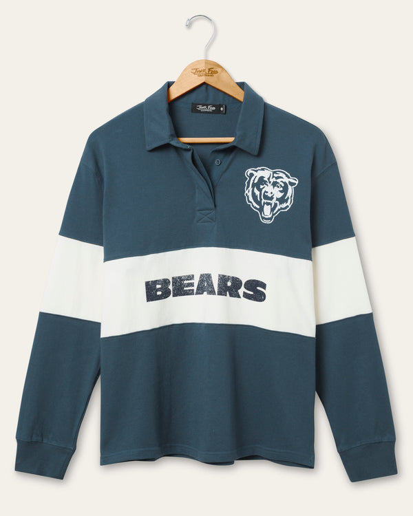 junk food clothing Women's Chicago Bears Rugby Long Sleeve True Navy