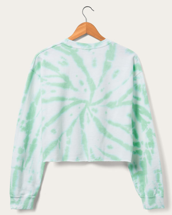 Junk Food Clothing Women's Cindy And Max Cropped Flea Market Fleece Tie Dye