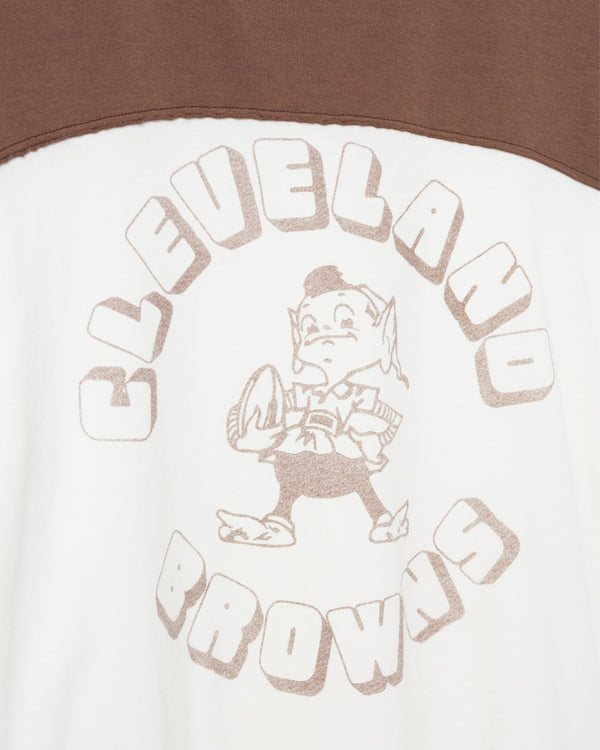 Junk Food Clothing Women's Cleveland Browns Hail Mary Tee Sugar/Dark Chocolate