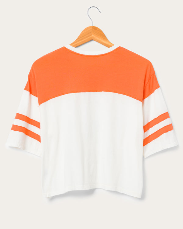 Junk Food Clothing Women's Cleveland Browns Hail Mary Tee Sugar/Orange