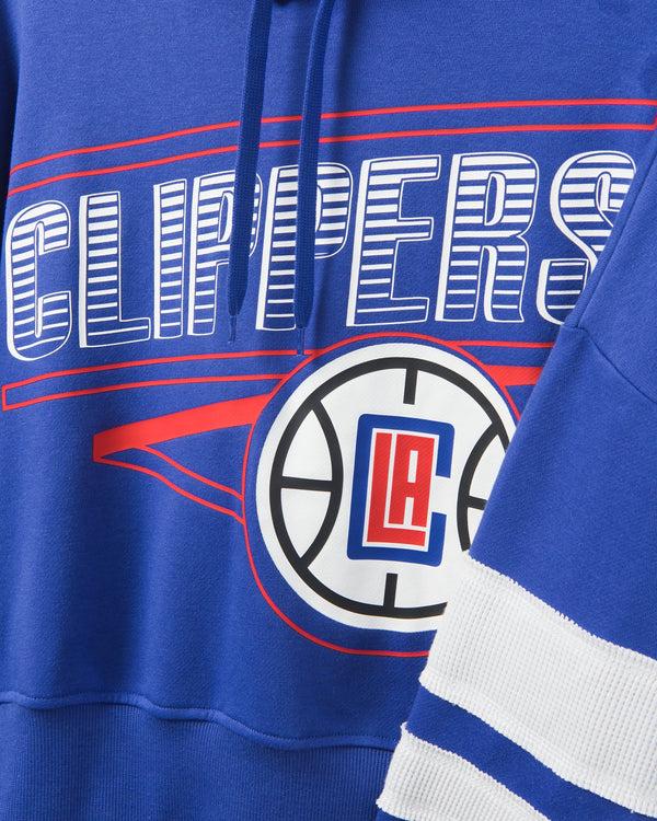 Junk Food Clothing Women's Clippers Overtime Striped Fleece Hoodie Liberty