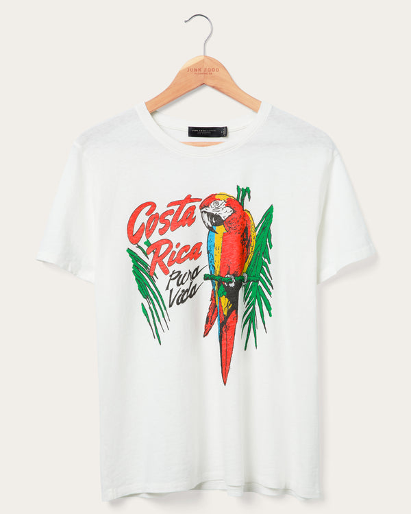 junk food clothing Women's Costa Rica Vintage Tee Vintage White