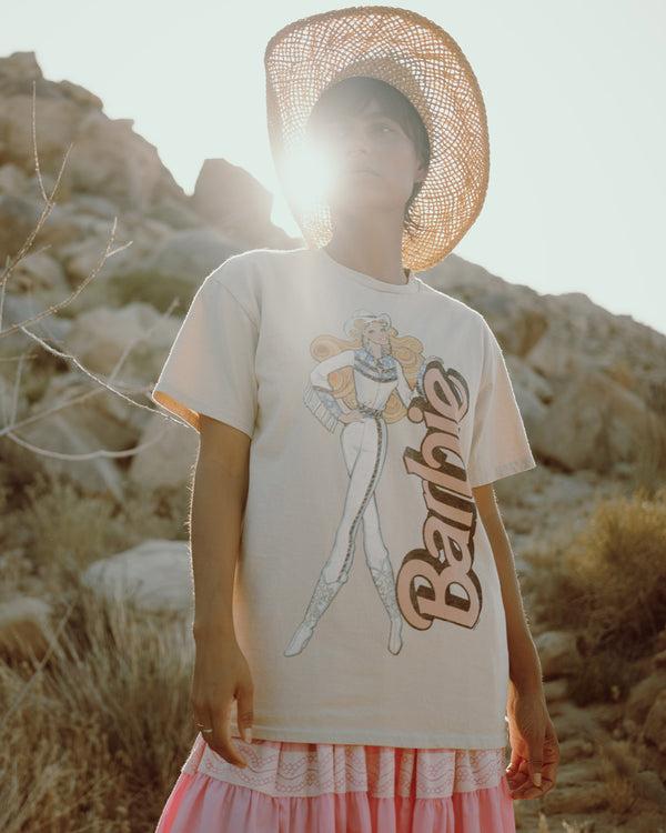 Junk Food Clothing Women's Cowgirl Barbie Flea Market Tee Sand