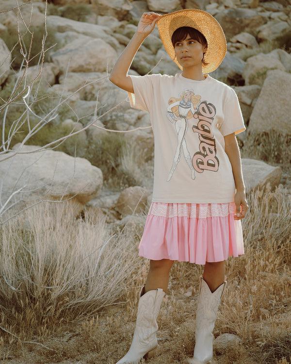 Junk Food Clothing Women's Cowgirl Barbie Flea Market Tee Sand