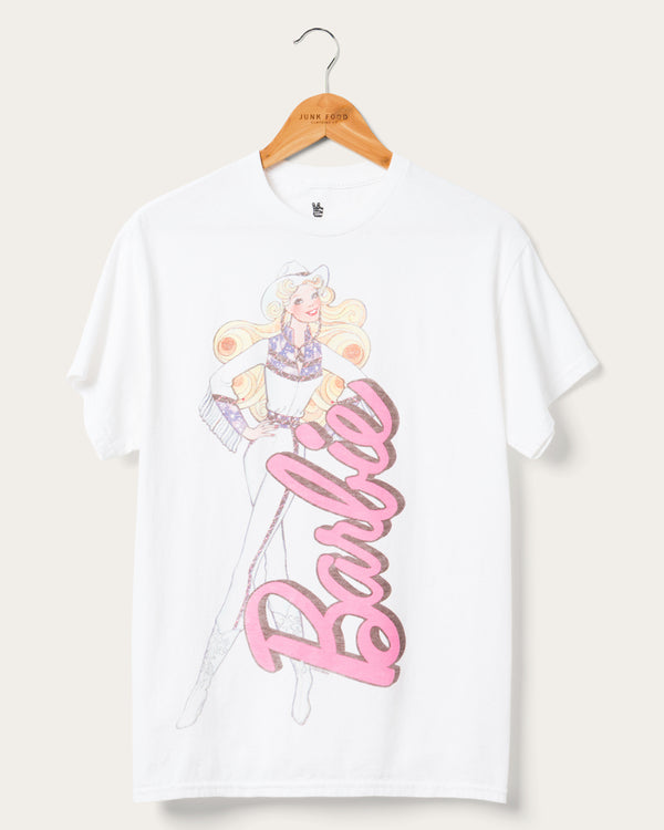 junk food clothing Women's Cowgirl Barbie Flea Market Tee White
