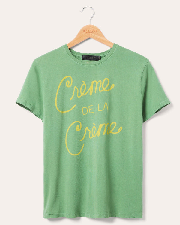 junk food clothing Women's Crème De La Crème Vintage Tee Peridot