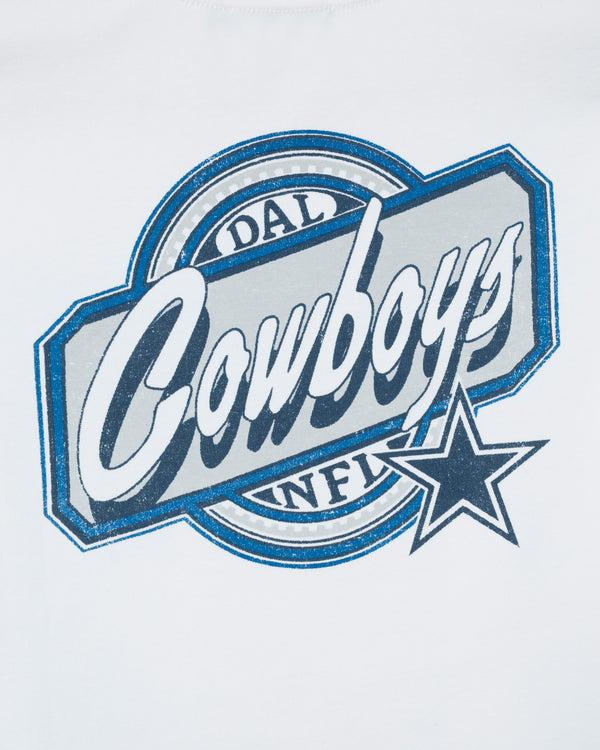 Junk Food Clothing Women's Dallas Cowboys Cheers Baby Tee Vintage White