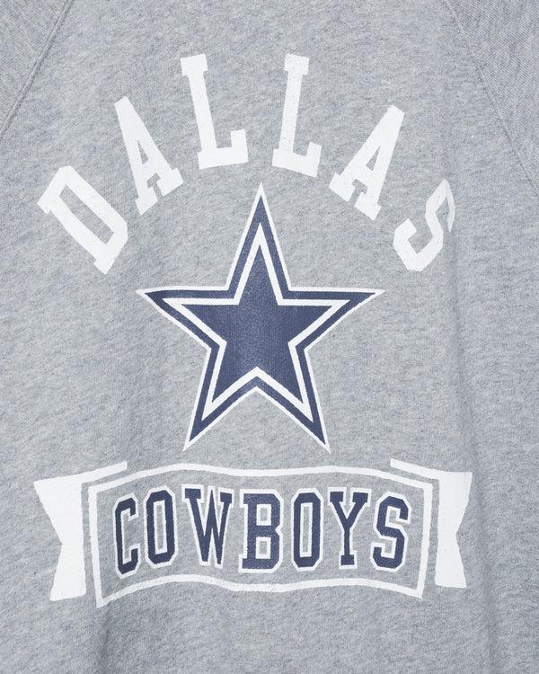 Junk Food Clothing Women's Dallas Cowboys Raglan Fleece Tank Heather Grey
