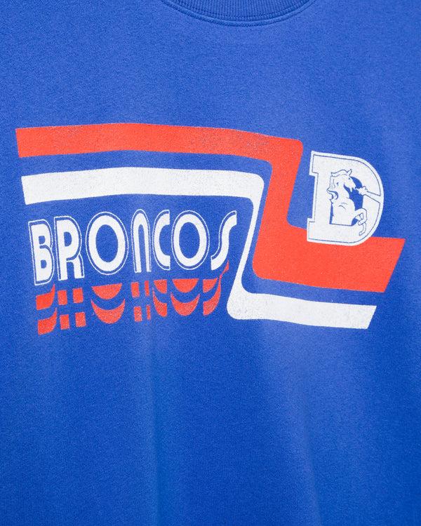 Junk Food Clothing Women's Denver Broncos Retro Crop Fleece Liberty