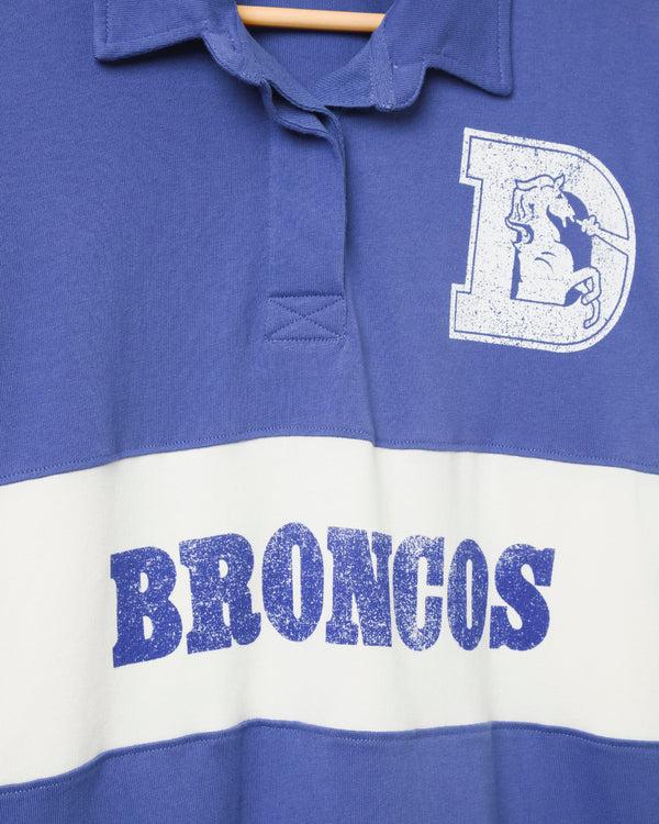 Junk Food Clothing Women's Denver Broncos Rugby Long Sleeve Liberty