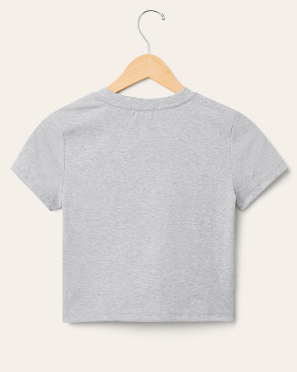 Junk Food Clothing Women's Denver Broncos Sideline Baby Tee Heather Grey