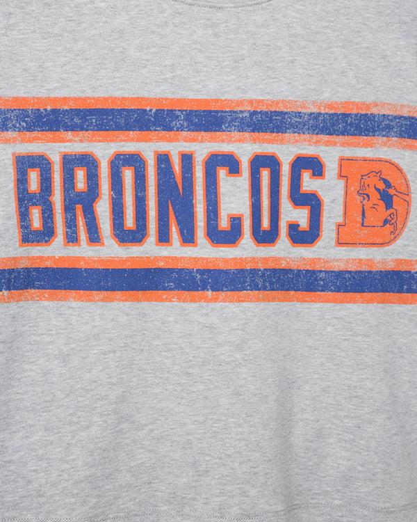 Junk Food Clothing Women's Denver Broncos Sideline Baby Tee Heather Grey
