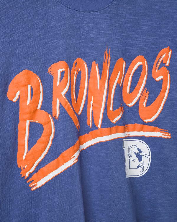 Junk Food Clothing Women's Denver Broncos Thrill Mock Neck Crop Tee