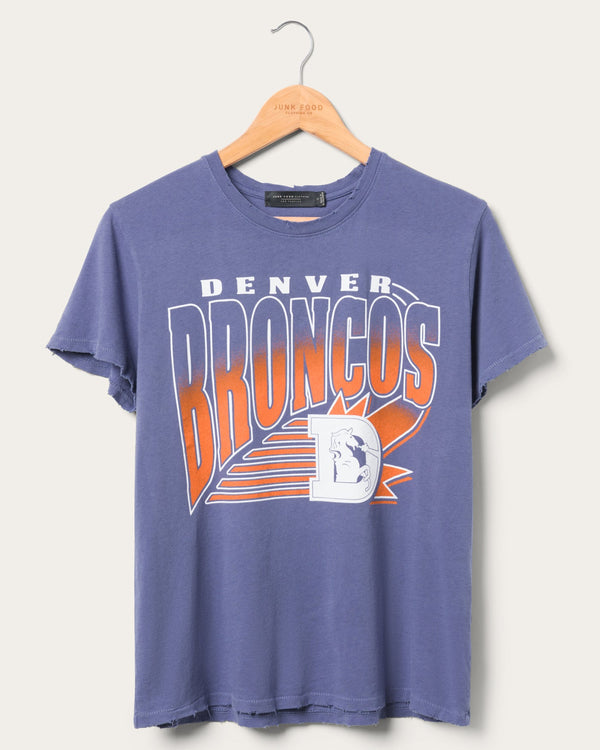 junk food clothing Women's Denver Broncos Vintage Tee Liberty