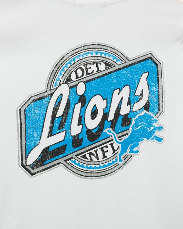 Junk Food Clothing Women's Detroit Lions Cheers Baby Tee Vintage White