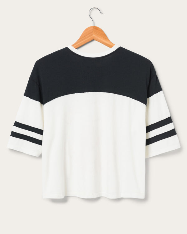 Junk Food Clothing Women's Detroit Lions Hail Mary Tee Sugar/True Black