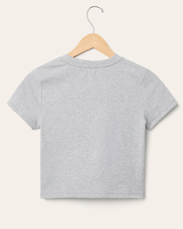 Junk Food Clothing Women's Detroit Lions Sideline Baby Tee Heather Grey