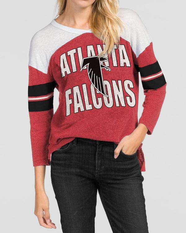 Junk Food Clothing Women's Falcons Jersey Long Sleeve Top LICORICE / SUGAR