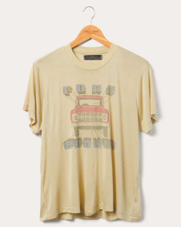 junk food clothing Women's Ford Vintage Tissue Tee Camel